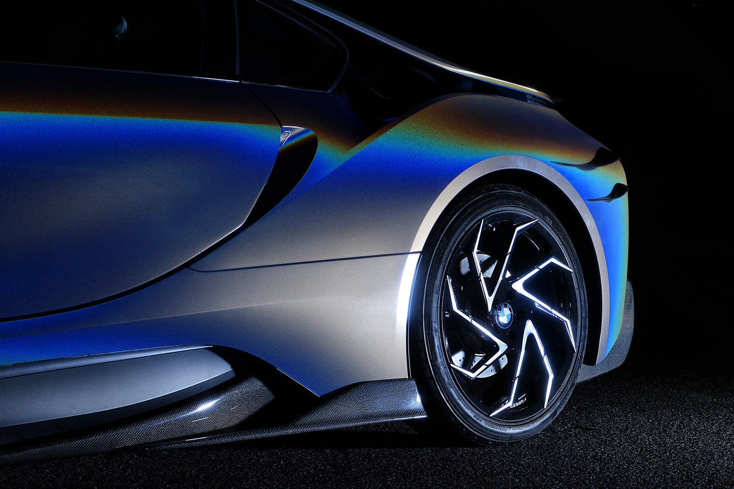2014-2018 BMW i8 BZK Carbon Fiber Rear Canards - DarwinPRO Aerodynamics