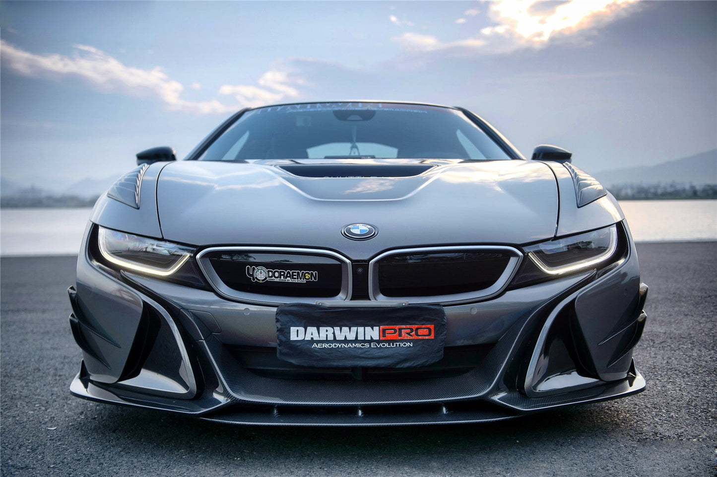 2014-2020 BMW i8 BZK Carbon Fiber Front Lip Splitter - DarwinPRO Aerodynamics