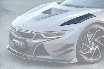 2014-2020 BMW i8 BZK Carbon Fiber Front Fender Vents - DarwinPRO Aerodynamics