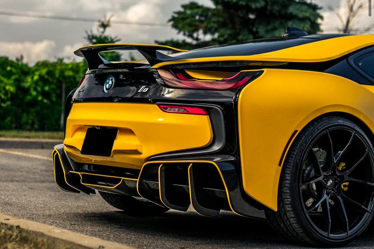 2014-2018 BMW i8 BZK Carbon Fiber Trunk Spoiler - DarwinPRO Aerodynamics