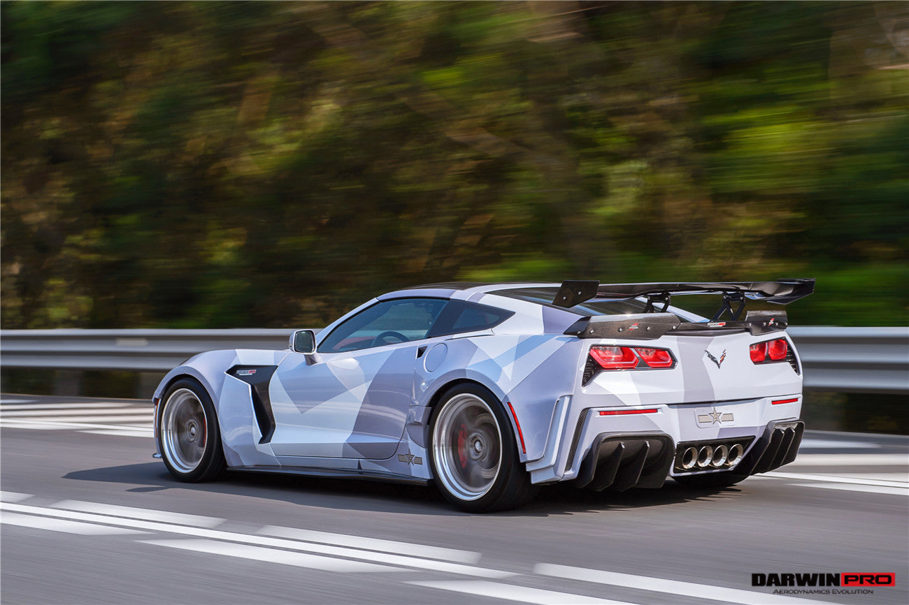 2013-2019 Corvette C7 Z51 Grandsport Z06  BKSS Style Rear Diffuser - DarwinPRO Aerodynamics