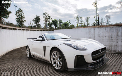 DarwinPRO 2013-2017 Jaguar F-Type Coupe & Convertible IMP Performance Partial Carbon Fiber Front Bumper with Lip - DarwinPRO Aerodynamics