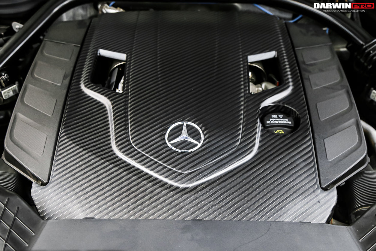 2019-2023 Mercedes Benz W464 G500 G550 G-Class G Wagon Dry Carbon Fiber Engine Cover
