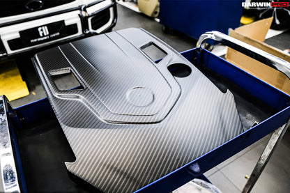 2019-2023 Mercedes Benz W464 G500 G550 G-Class G Wagon Dry Carbon Fiber Engine Cover