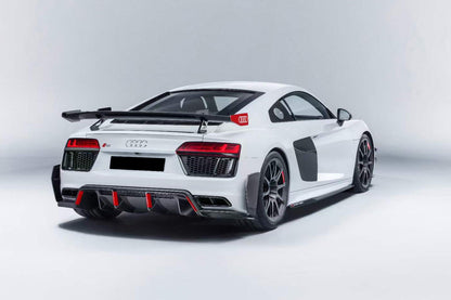 2016-2025 Audi R8 GEN2 Coupe Performance Parts Style Dry Carbon Fiber Trunk Wing with Base and Aluminum Legs