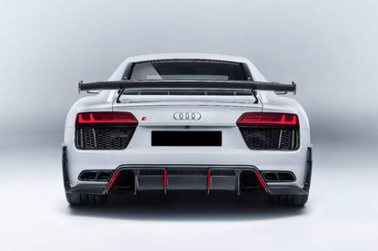 2016-2025 Audi R8 GEN2 Coupe Performance Parts Style Dry Carbon Fiber Trunk Wing with Base and Aluminum Legs