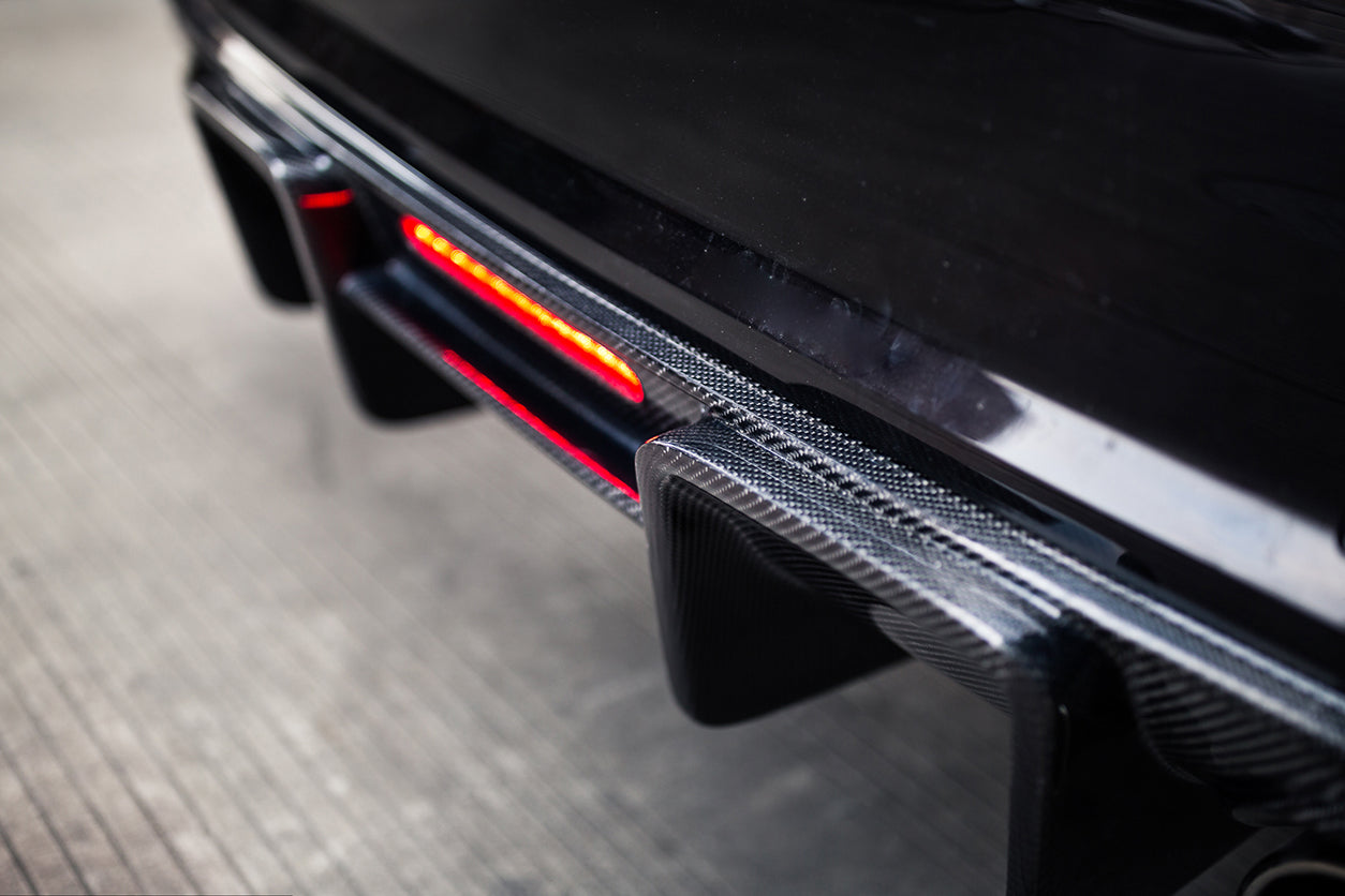 2013-2016 Audi S3 & A3 Sline Sedan BKSS Style Rear Diffuser with LED Light - DarwinPRO Aerodynamics