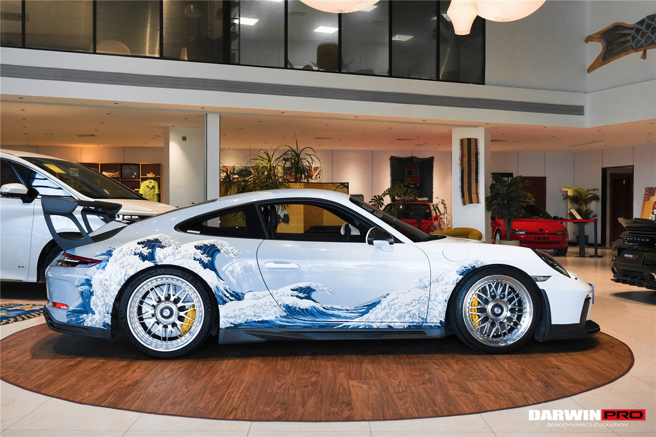 DarwinPRO 2017-2019 Porsche 911 991.2 GT3 Only BKSS Style Carbon Fiber Side Skirts
