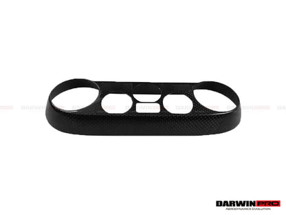 2015-2020 Ferrari 488 GTB & Spider Dry Carbon Fiber AC Control Panel Cover - DarwinPRO Aerodynamics