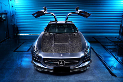 2010-2015 Mercedes Benz W197 SLS AMG BKSS Style Carbon Fiber Hood - Carbonado