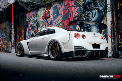 DarwinPRO 2008-2023 Nissan GTR R35 CBA DBA EBA BKSSII Style Rear Bumper with Diffuser Undertray And LED Light