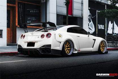 DarwinPRO 2008-2023 Nissan GTR R35 CBA DBA EBA BKSSII Style Rear Bumper with Diffuser Undertray And LED Light