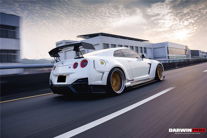 DarwinPRO 2008-2023 Nissan GTR R35 CBA DBA EBA BKSSII Style Rear Bumper with Diffuser Undertray And LED Light