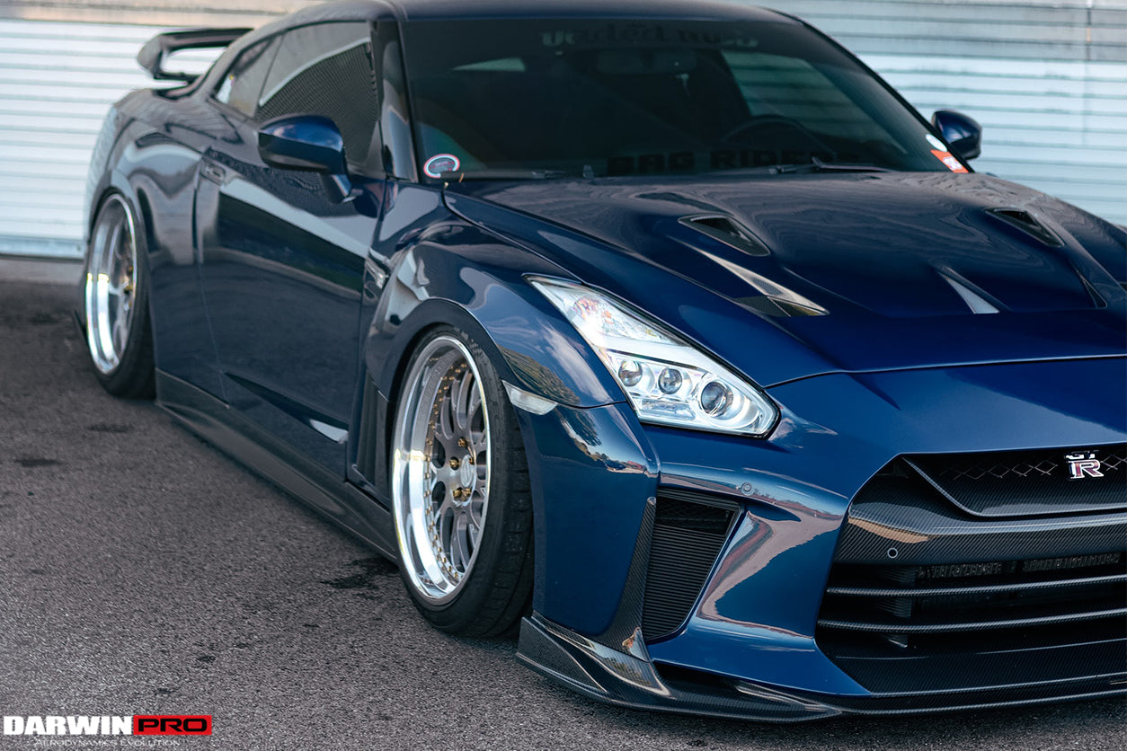 DarwinPRO 2008-2023 Nissan GTR R35 BKSSII Style Carbon Fiber Hood | Fit CBA, DBA, EBA - DarwinPRO Aerodynamics