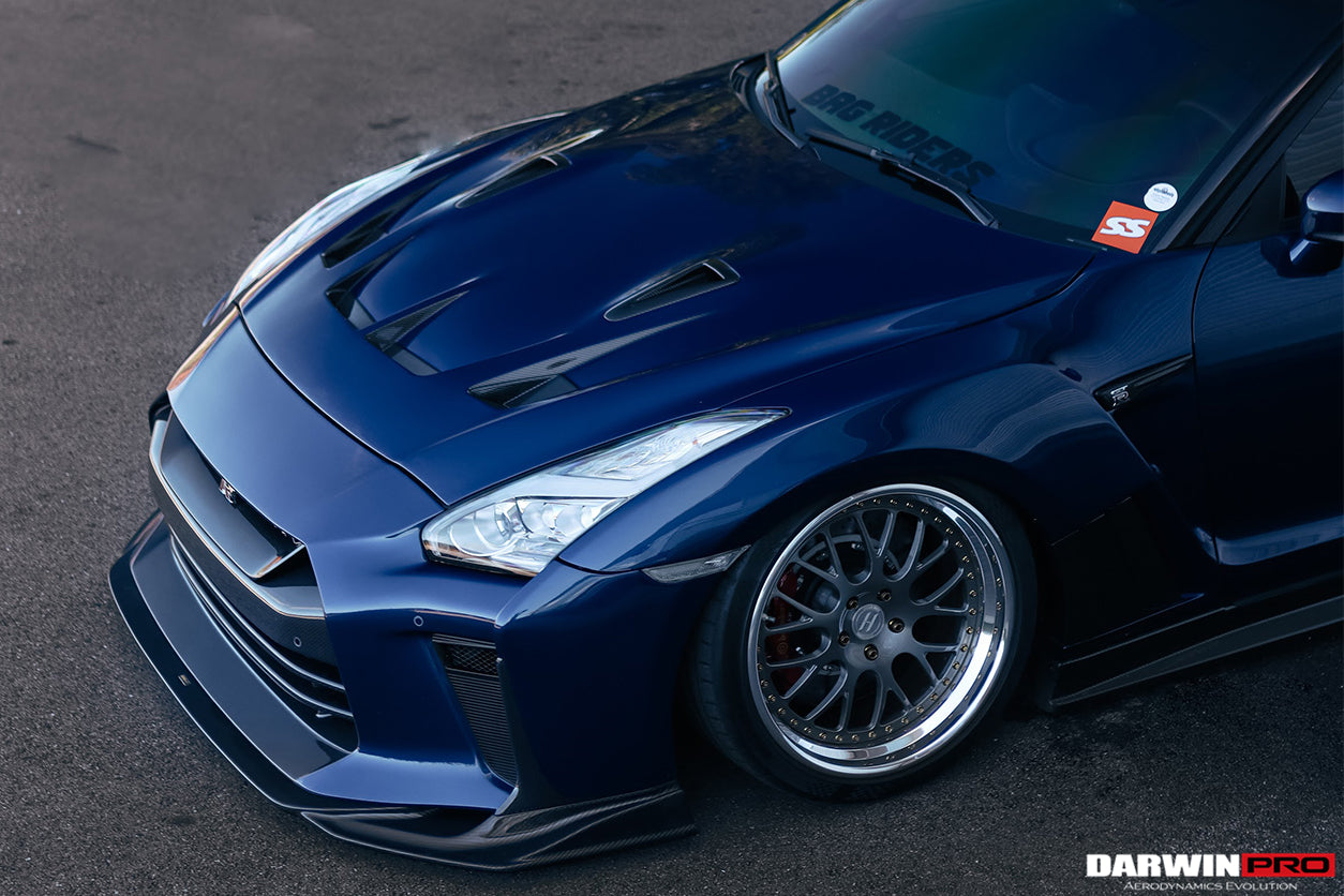 DarwinPRO 2008-2023 Nissan GTR R35 BKSSII Style Carbon Fiber Hood | Fit CBA, DBA, EBA - DarwinPRO Aerodynamics