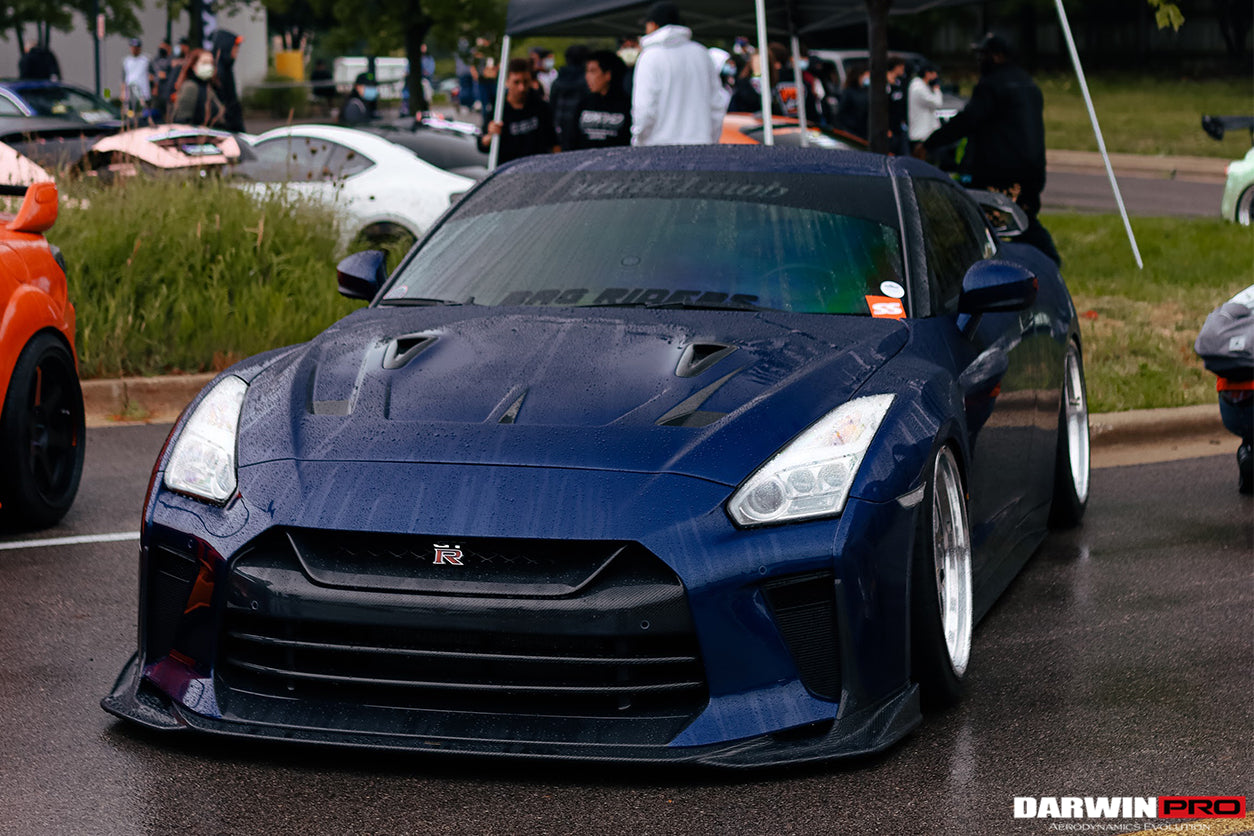 DarwinPRO 2008-2023 Nissan GTR R35 BKSSII Style Carbon Fiber Hood | Fit CBA, DBA, EBA - DarwinPRO Aerodynamics