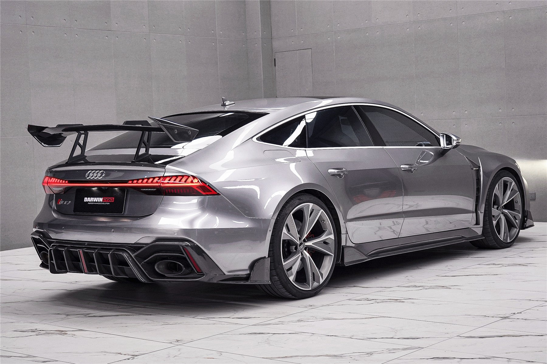 DarwinPRO 2019-2025 Audi RS6 Avant C8 & RS7 C8 Quattro IMP Performance Rear Diffuser - DarwinPRO Aerodynamics