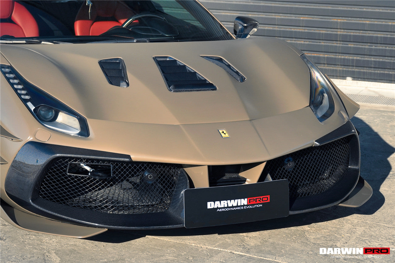 DarwinPRO 2015-2020 Ferrari 488 Challenge Evo Modena Style Hood | Fits GTB, Spider - DarwinPRO Aerodynamics