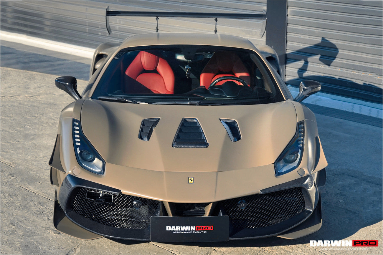 DarwinPRO 2015-2020 Ferrari 488 Challenge Evo Modena Style Hood | Fits GTB, Spider - DarwinPRO Aerodynamics