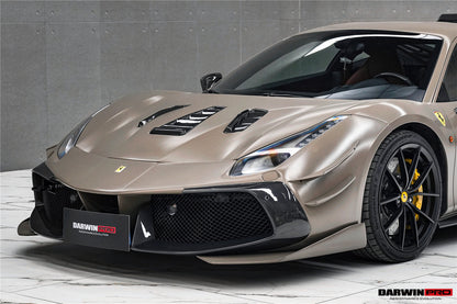 DarwinPRO 2015-2020 Ferrari 488 Challenge Evo Modena Style Front Bumper | Fits GTB, Spider