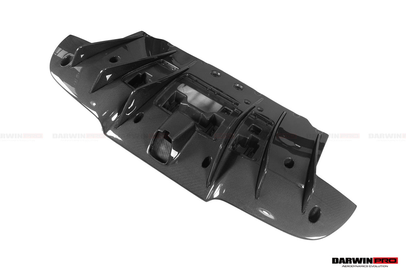 DarwinPRO 2015-2020 Ferrari 488 GTB Challenge Evo Modena Style Rear Bumper With Deck Lid Wing & Diffuser & Wing