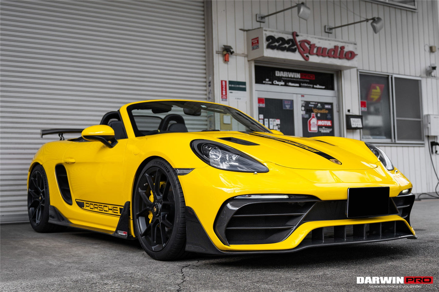 DarwinPRO 2021-2025 Porsche 718 Cayman And Boxster Stuttmate Part Carbon Fiber Front Bumper With ACC Hole