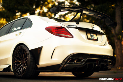 2015-2021 Mercedes Benz W205 C63 S AMG Sedan IMP Performance Carbon Fiber Rear Diffuser with Caps - DarwinPRO Aerodynamics