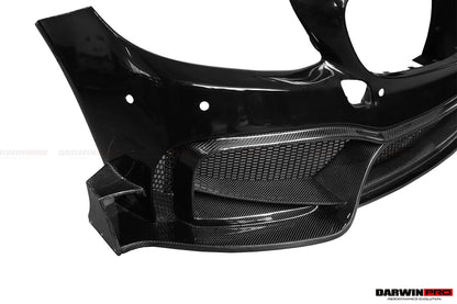 2015-2021 Mercedes Benz W205 C63 S AMG Sedan IMP Performance Partial Carbon Fiber front bumper - DarwinPRO Aerodynamics