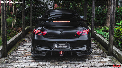 2015-2018 Mercedes Benz C-Class Coupe IMP Performance Partial Carbon Fiber Rear Bumper - DarwinPRO Aerodynamics