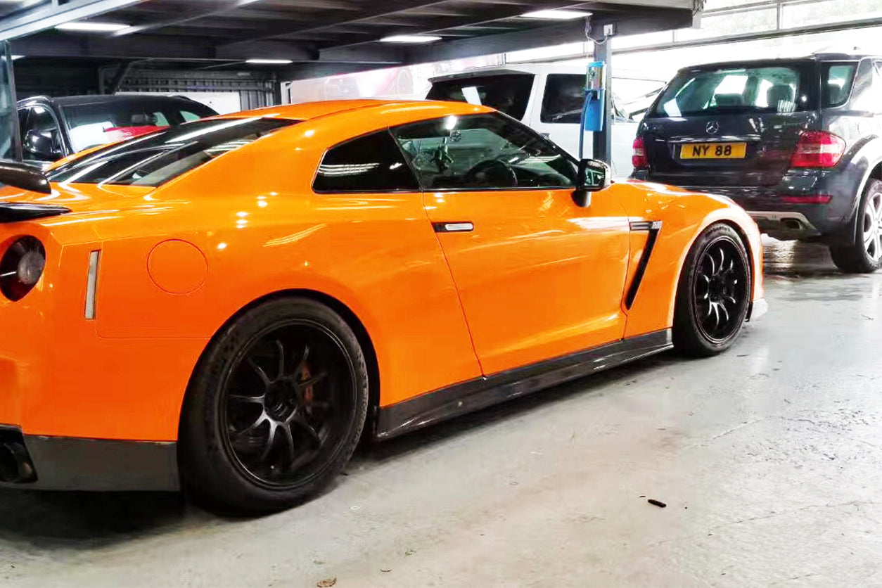 2008-2023 Nissan GTR R35 CBA DBA ZEL Style Carbon Fiber Side Skirts - DarwinPRO Aerodynamics