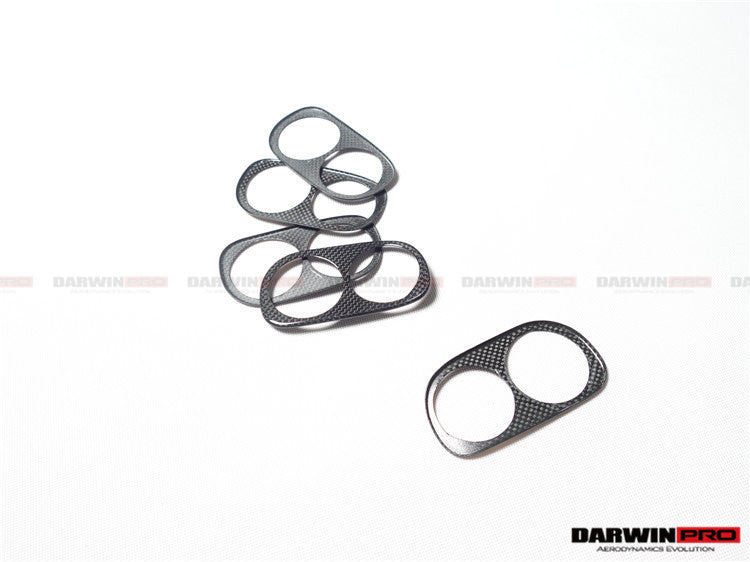 2010-2015 Ferrari 458 Coupe Spider Speciale Dry Carbon Fiber Light Switch Cover - DarwinPRO Aerodynamics