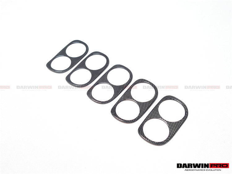 2010-2015 Ferrari 458 Coupe Spider Speciale Dry Carbon Fiber Light Switch Cover - DarwinPRO Aerodynamics