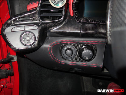 2010-2015 Ferrari 458 Coupe Spider Speciale Dry Carbon Fiber Light Switch Cover - DarwinPRO Aerodynamics