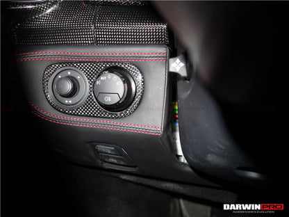 2010-2015 Ferrari 458 Coupe Spider Speciale Dry Carbon Fiber Light Switch Cover - DarwinPRO Aerodynamics