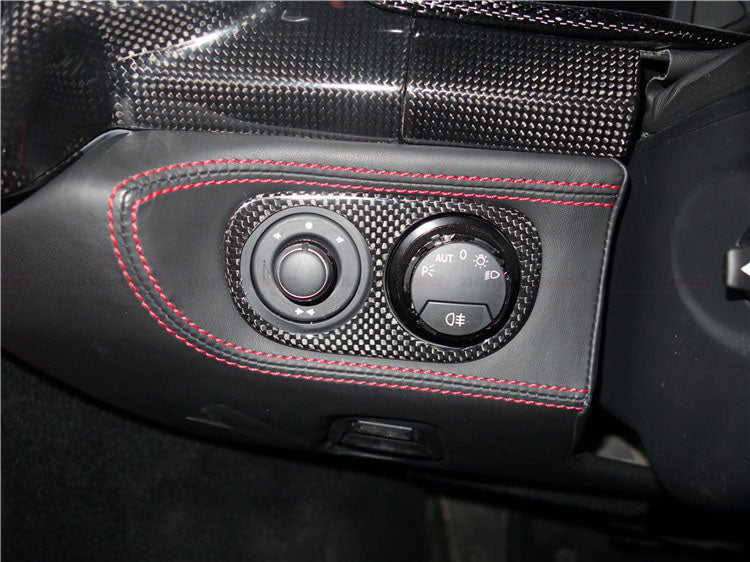 2010-2015 Ferrari 458 Coupe Spider Speciale Dry Carbon Fiber Light Switch Cover - DarwinPRO Aerodynamics