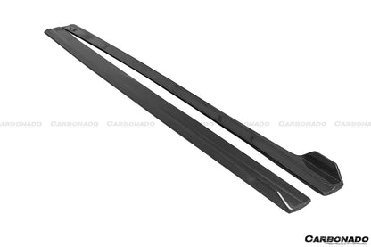 2017-2020 Audi RS3 8V.2 Sedan Only BKSS Style Carbon Fiber Side Skirts Under Board
