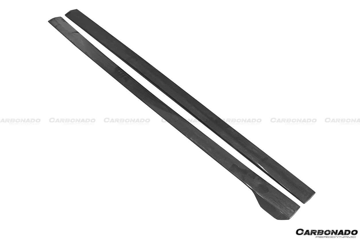2017-2020 Audi RS3 8V.2 Sedan Only BKSS Style Carbon Fiber Side Skirts Under Board
