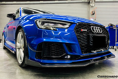 2017-2020 Audi RS3 8V.2 Sedan And Sportback BKSS Style Carbon Fiber Front Canards