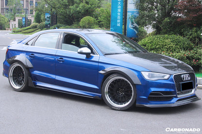 2017-2020 Audi RS3 8V.2 Sedan Only BKSS Style Carbon Fiber Side Skirts Under Board