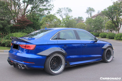2017-2020 Audi RS3 8V.2 Sedan Only BKSS Style Carbon Fiber Side Skirts Under Board