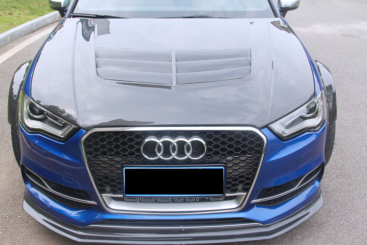 2013-2016 Audi S3 & A3 Sline 8V.1 Sedan and Sportback BKSS Style Front Lip with Under Board