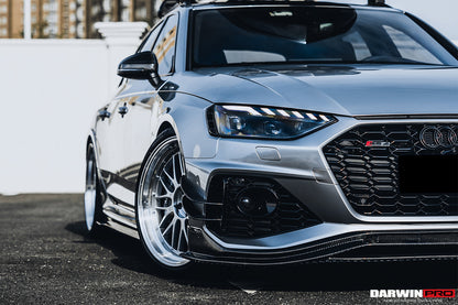 2020-2024 Audi RS4 B9.5 BKSS Style Carbon Fiber Front Bumper Canards