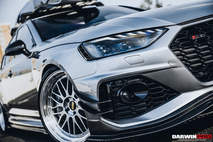 2020-2024 Audi RS4 B9.5 BKSS Style Carbon Fiber Front Bumper Canards