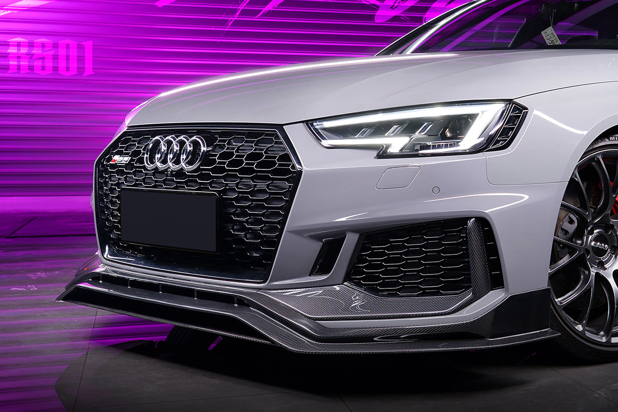 DarwinPRO 2017-2019 Audi RS4 B9 Front Bumper Trim Lip - DarwinPRO Aerodynamics