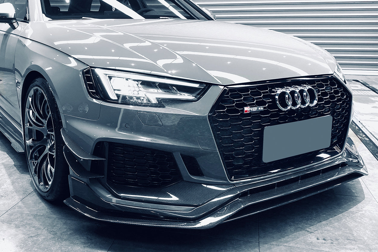 DarwinPRO 2017-2019 Audi RS4 B9 Front Bumper Trim Lip - DarwinPRO Aerodynamics