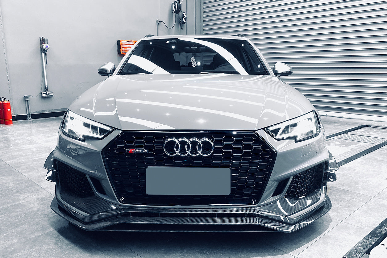 DarwinPRO 2017-2019 Audi RS4 B9 Front Bumper Trim Lip - DarwinPRO Aerodynamics