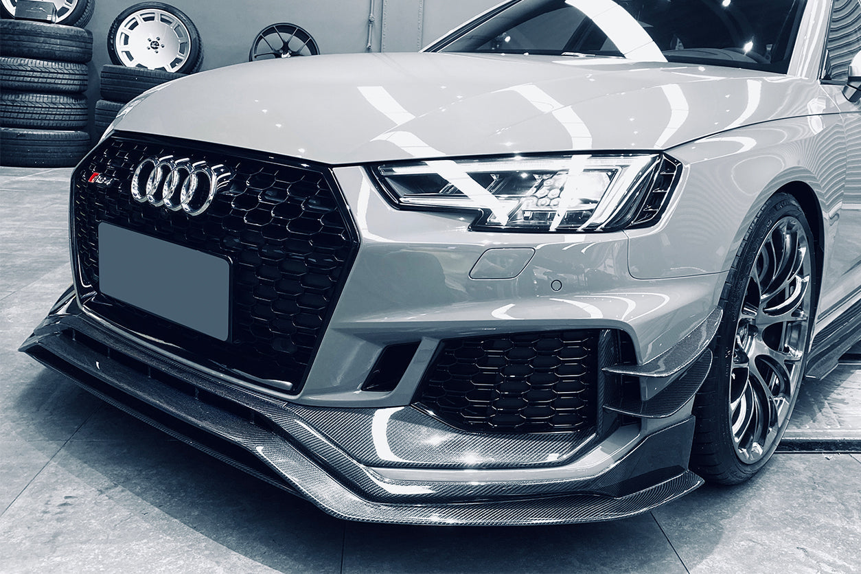 DarwinPRO 2017-2019 Audi RS4 B9 Front Bumper Trim Lip - DarwinPRO Aerodynamics