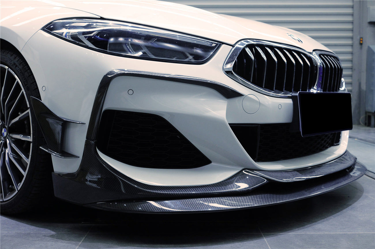 2018-2025 BMW 8 Series G14 Convertible  G15 Coupe  G16 4DR-Gran Coupe 840i M850i IMP Performance Carbon Fiber Front Bumper Canards