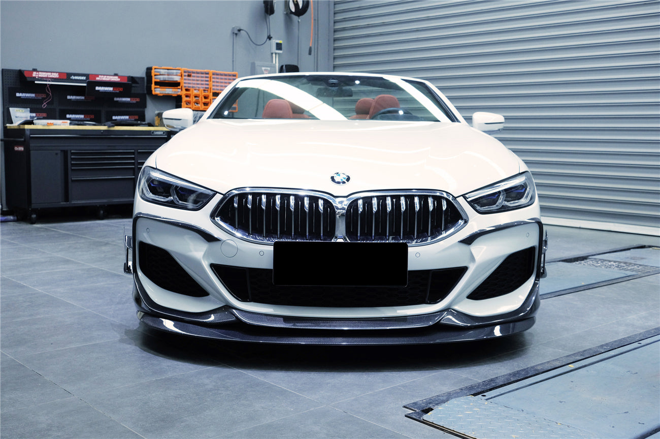 2018-2025 BMW 8 Series G14 Convertible  G15 Coupe  G16 4DR-Gran Coupe 840i M850i IMP Performance Carbon Fiber Front Bumper Canards