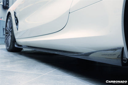 2019-2025 BMW 8 Series G14 G15 M8 F91 F92 Convertible And Coupe IMP Performance Carbon Fiber Side Skirts Extensions (Add On)